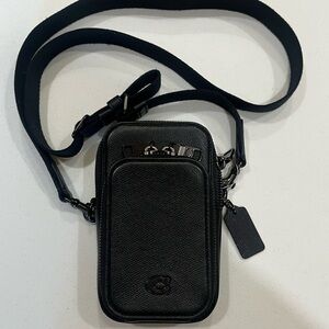 Coach Black Leather Sling/Crossbody Bag